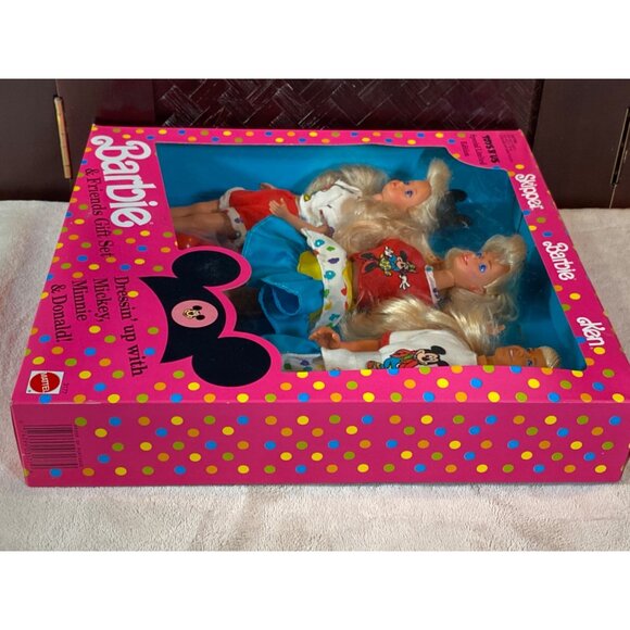 Barbie Friends Skipper Ken Gift Set Mattel 3177 Dressin Up Mickey Minnie Donald - Picture 9 of 12
